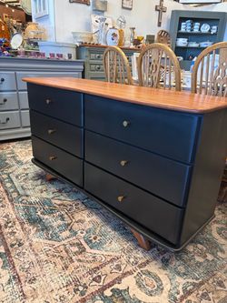 Newly Refinished Black MCM Dresser