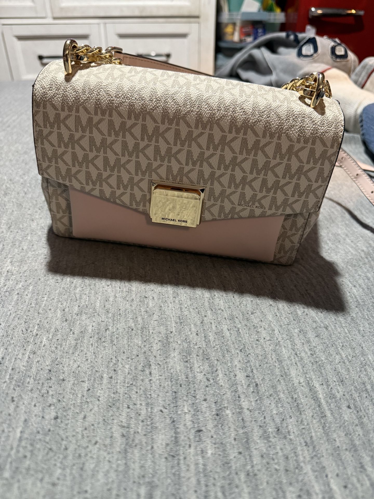 Michael Kors Lita Medium Two-Tone Logo Crossbody bag