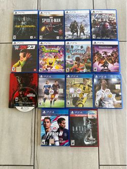 PS5 and PS4 game lot plus 4 great condition FIFA games