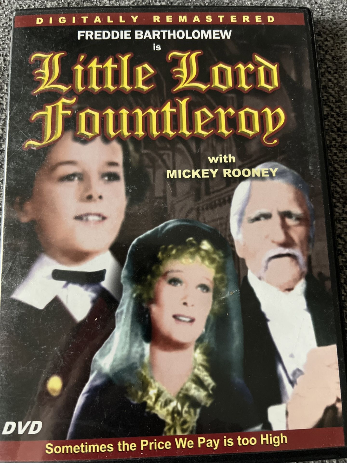 DVD Slim Case Mickey Rooney & Freddie Bartholomew In Little Lord Fauntleroy