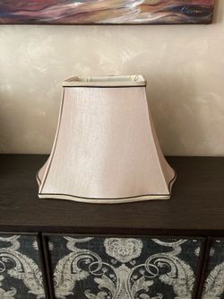 Apex elegant large Shantung silk cut corner rectangle lampshade golden black piping 12 3/4 x 18 1/2*