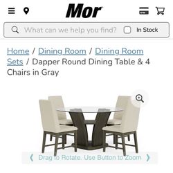 Dapper Dining Glass Table