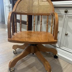 Solid Oak Desk Chair 
