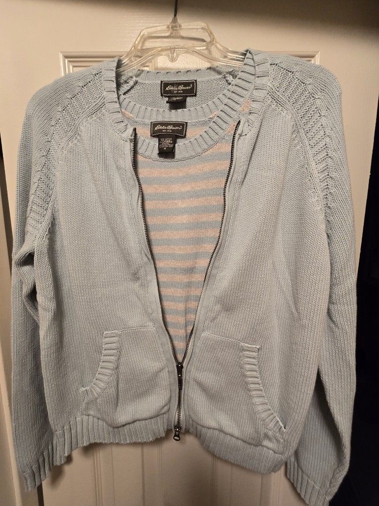Eddie Bauer Twin Set w. Striped Tank Top