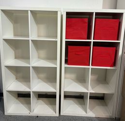 IKEA white shelving unit 8 storage