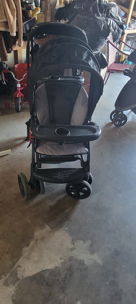 baby trend stroller sit and stand double