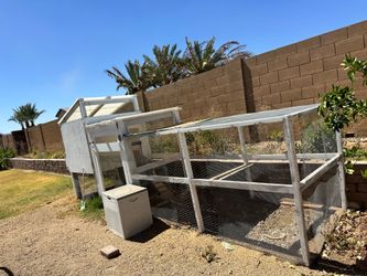 Solid wood chicken coop and run