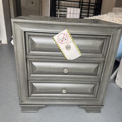 Gray Drawer And Night stand set