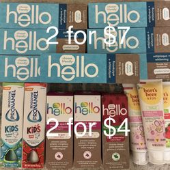 Hello, Arm & Hammer, Pronamel, Burt’s Bees Toothpaste 