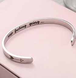 Inspirational bracelet with hidden message inside