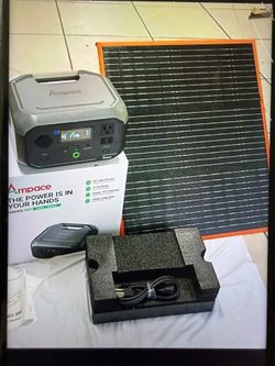 COMBO FOR CAMPING-AMPACE ANDES 300W PORTABLE POWER STATION FAST CHARGING+60WSOLAR PANEL