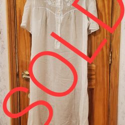 Vintage Night Gown dress shirt luxury Cotton Seen through, Light Blue, made in Europe 1980's. Shipped with USPS First Class.

It is very light weight,