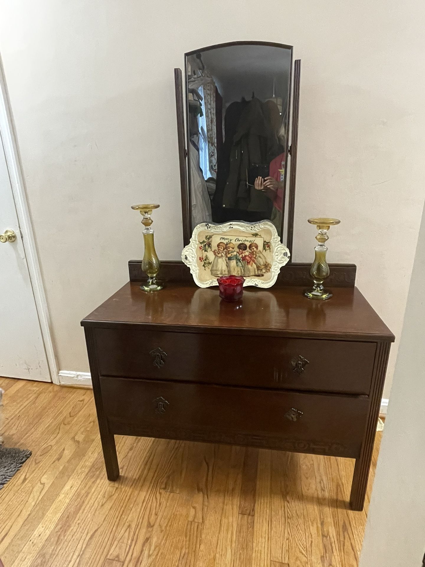 Antique Dresser With Mirror