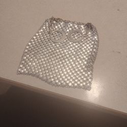 Tiffany Chain Valuable Mesh Handbag Sterling Silver