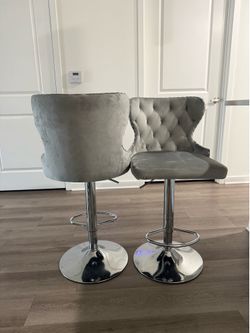 Velvet bar stools
