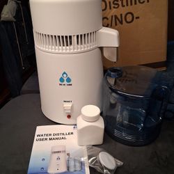 DC HOUSE 1 Gallon Water Distiller Machine, 750W 4L Pure Distilled Water Maker Machine for Home Countertop Table Desktop, Drinking Purifier for Home Ki