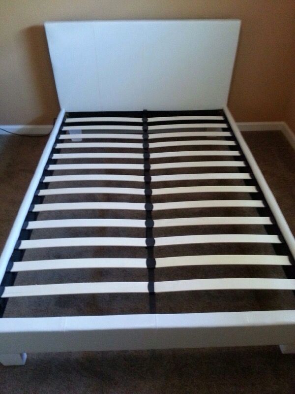 New White Leather Bed ! Queen& full