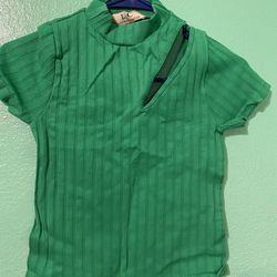 One Size Green Blouse