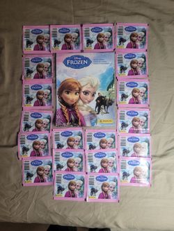 Panini Disney Frozen Sticker Album With 10 STICKERS + 20 PACKS OF STICKERS