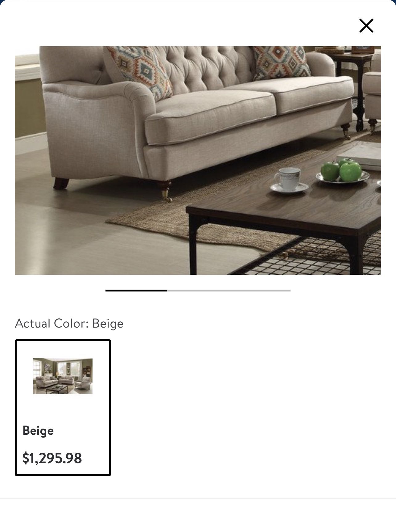 Acme alianza 85” sofa with 2 pillows