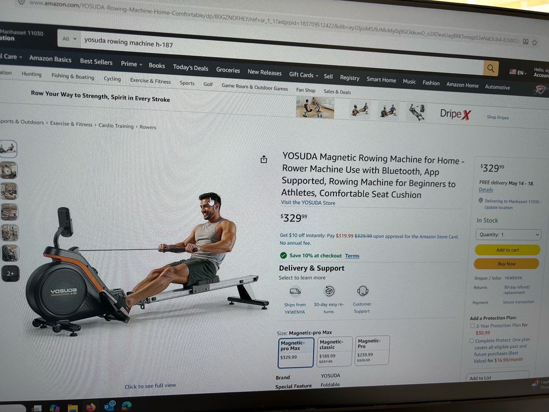 Yosuda Magnetic Rowing Machine