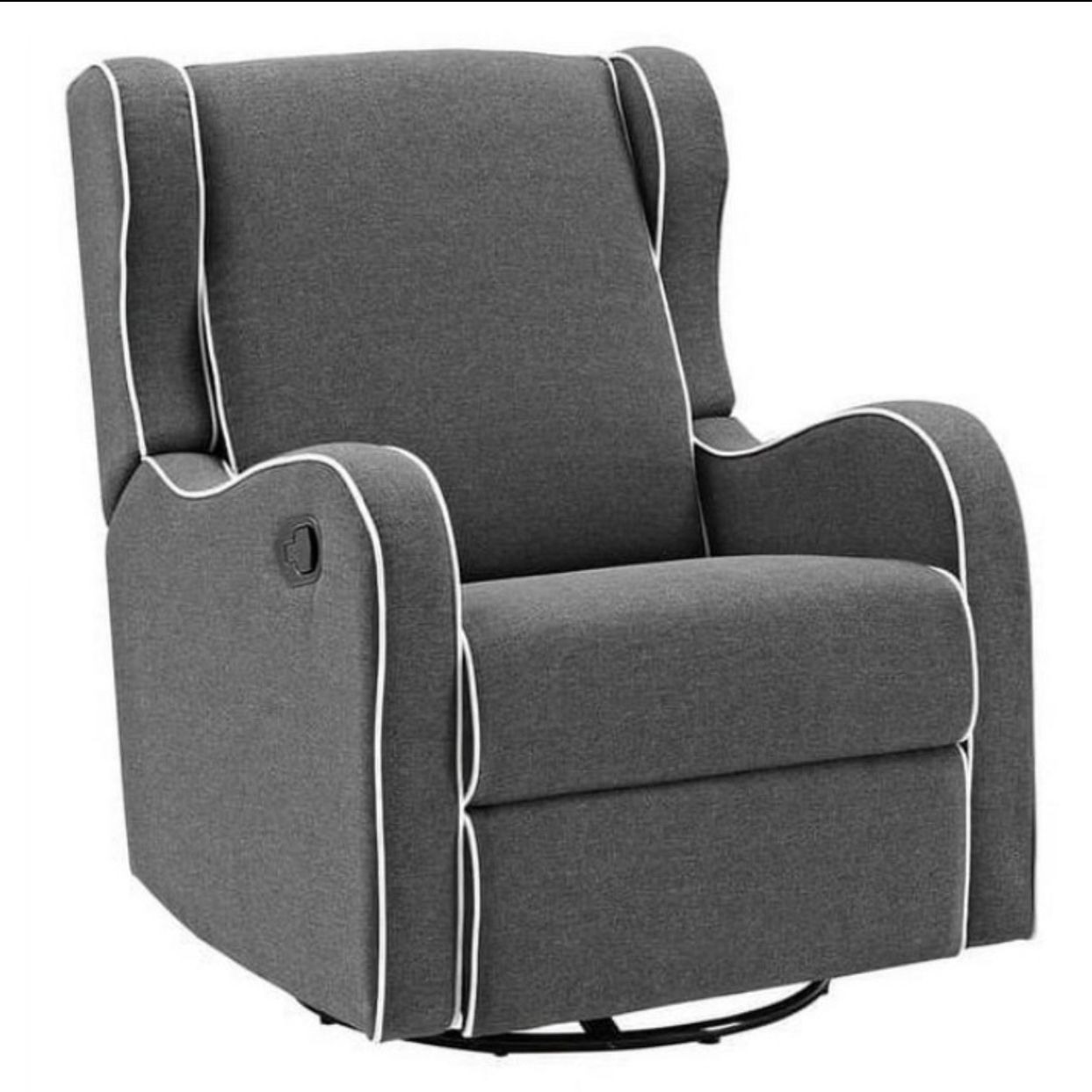 Upholstered Swivel Reclining Glider - Dark Grey