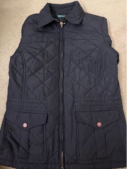 Ralph Lauren Black quilted jacket with zipper pockets size: small