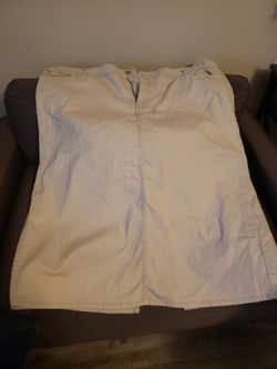 Plus Size Baige Denim Skirt