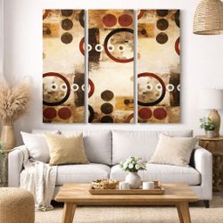 Beautiful 3-panel abstract wall art set
