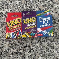 Phase 10, Uno Express & Uno Flip Express