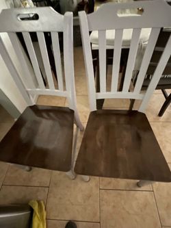 Pair of wooden and strong chairs