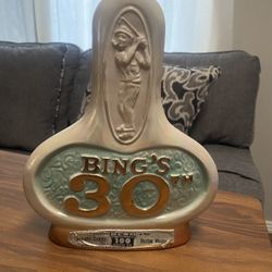 Antique Bings 30th Bottle  11”