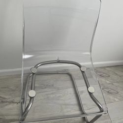 Set Of 3 Brand New IKEA Clear Chairs 