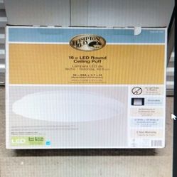 Hampton Bay 16” LED Round Ceiling Light – Flush Mount (New Open Box)
