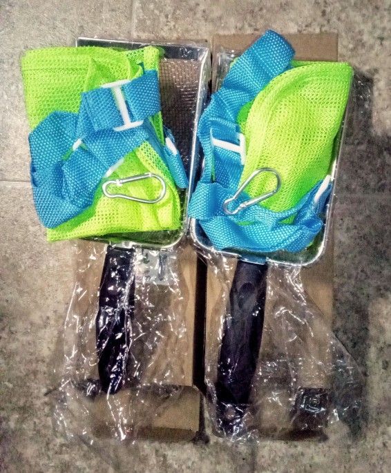 2pc Shark Tooth/Shell Collection Shovel & Mesh Storage Bag Set