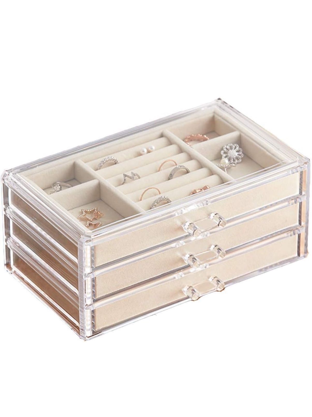 Clear Acrylic Jewelry Box Organizer