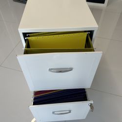 Two Drawer File Cabinet With Wheels And Lock And Key