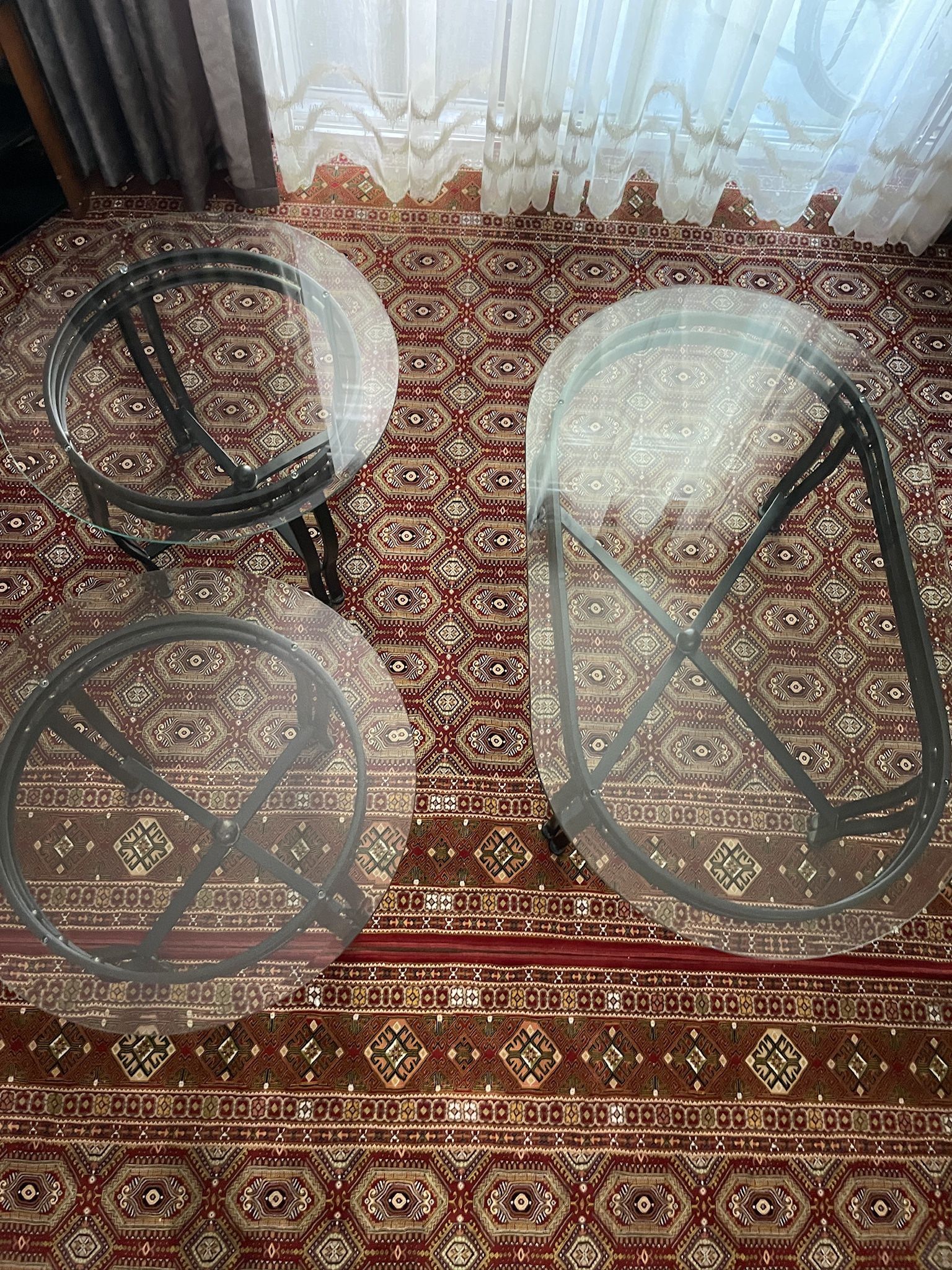 Glass Coffee & Side Tables Set