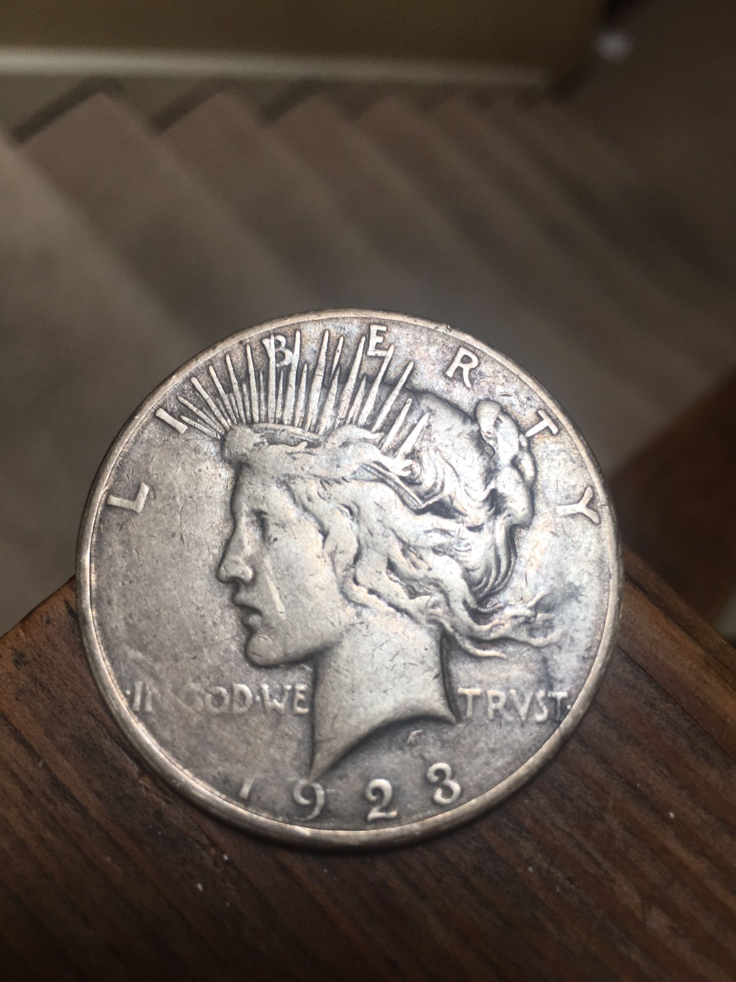1923 silver dollar “peace”