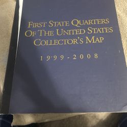 First State Quarters Of USA Collectors Map 