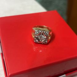 14k Gold Ring With Natural Diamonds Over 1ct