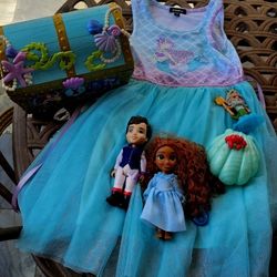 Girl 5t Dress And Ariel Mermaid Toys 