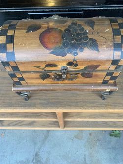 Handmade Miniature Solid Wood Hope Chest, Vintage Style