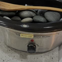 Hot stone massage unit with stones