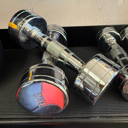Pair 3kg(6.6lb) Chrome Dumbbells