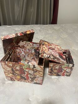 Vintage Collage Decorative Nesting Boxes Set