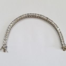 Silver Plated Bracelet With Czs