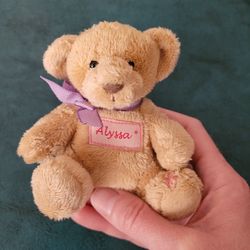 NEW Alyssa Keychain Bear! Plush & Sift!
