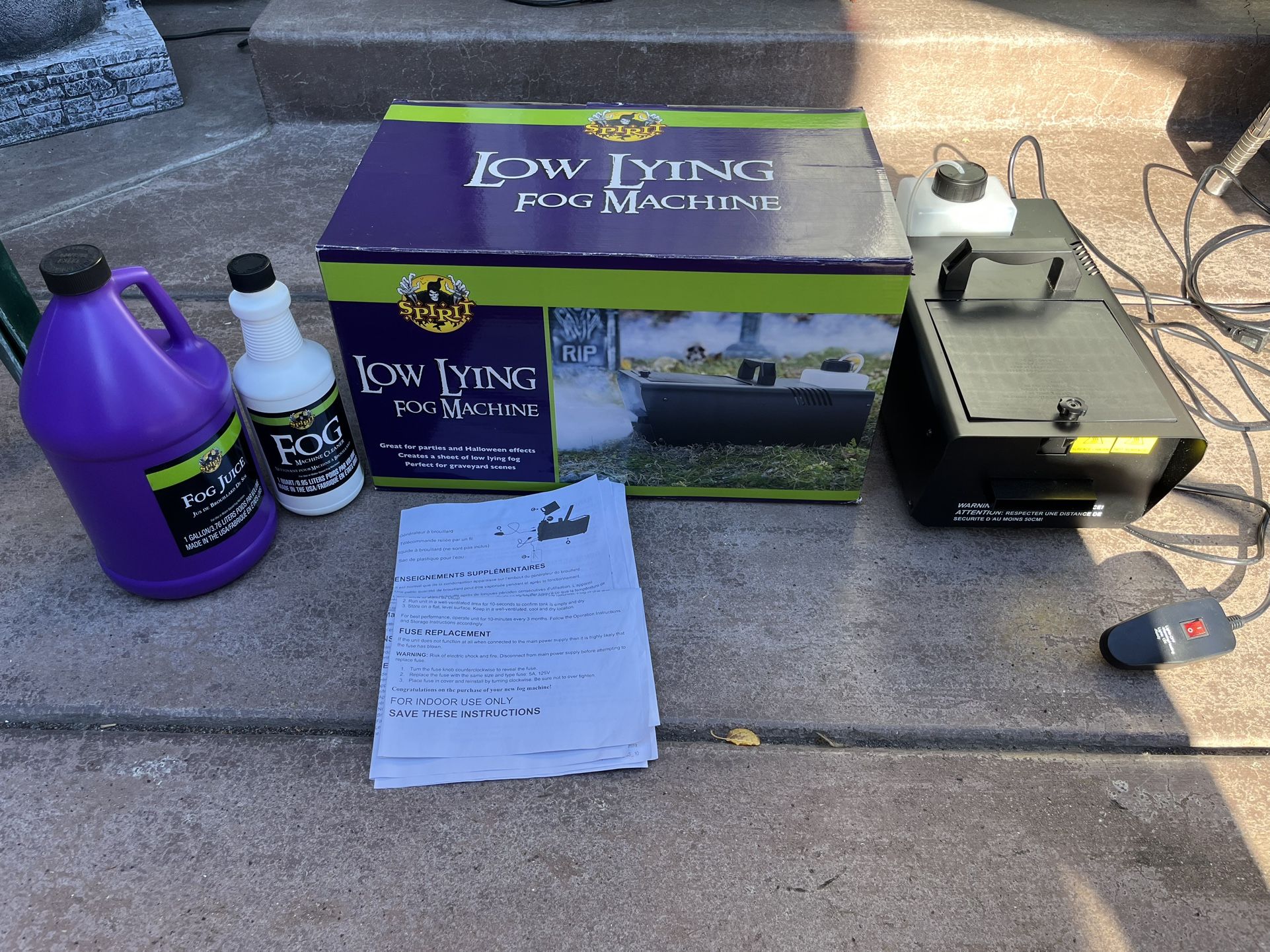 Spirit Low-Lying Fog Machine + Fog Juice + Cleaner