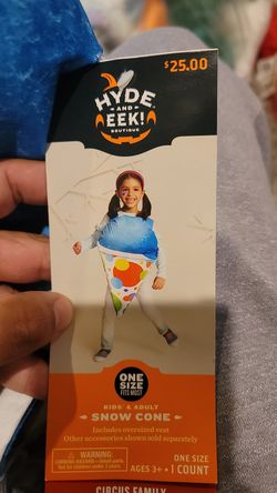 Snow Cone Costume one size